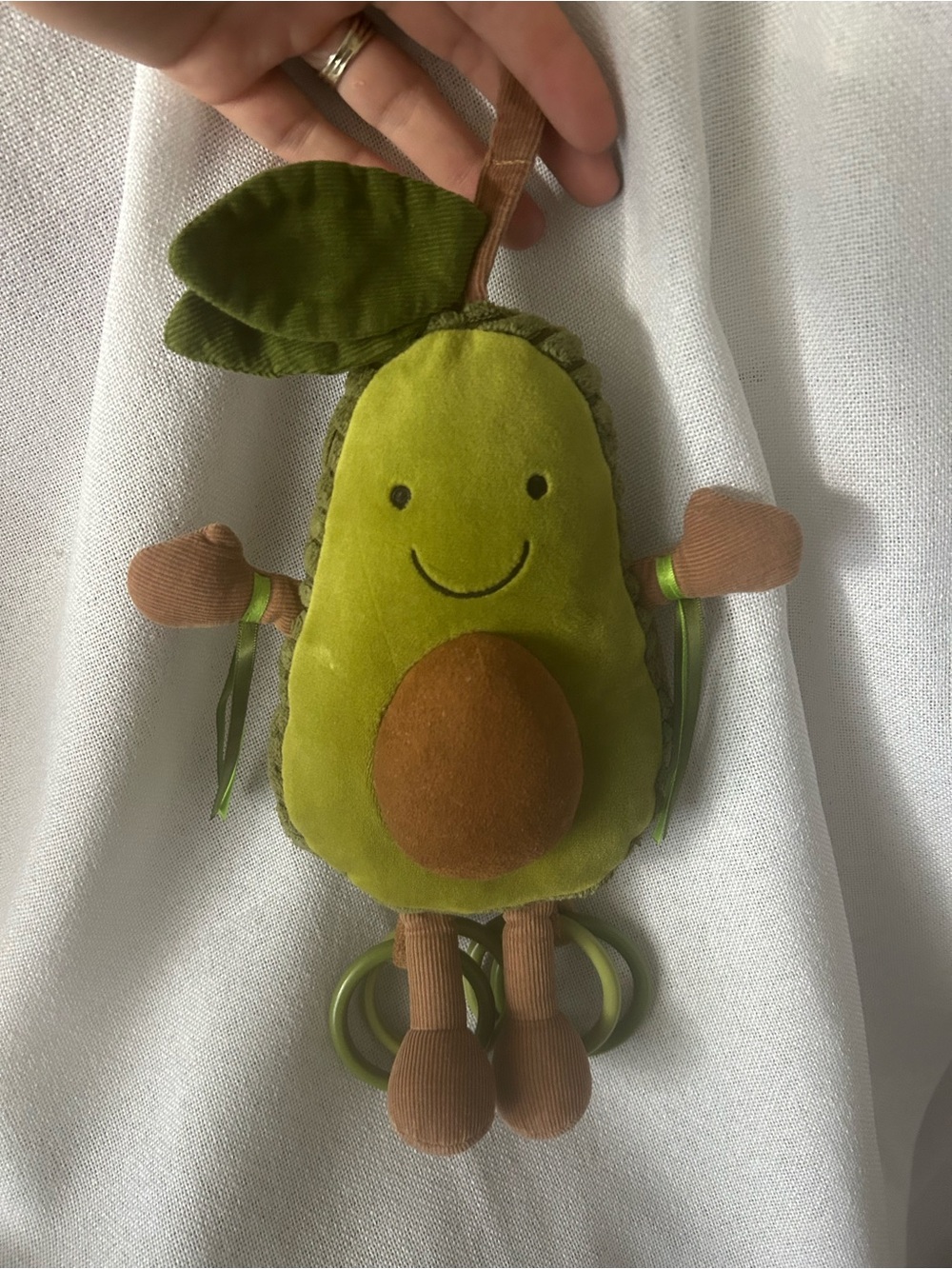 Jellycat avocado rattle